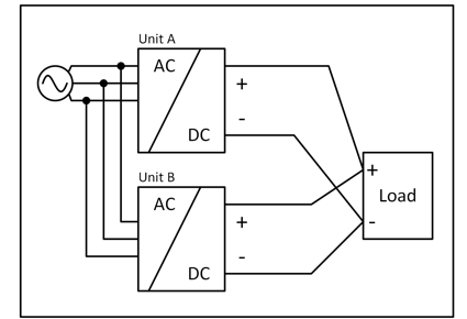 Parallel use to increase power 1: