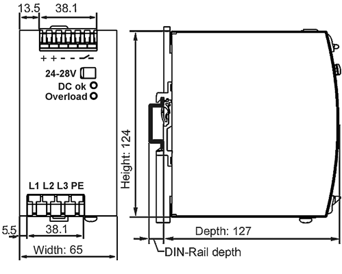 Dimensions and weight 1: