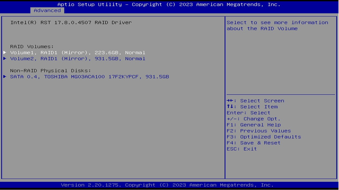 Create RAID system via BIOS 3: