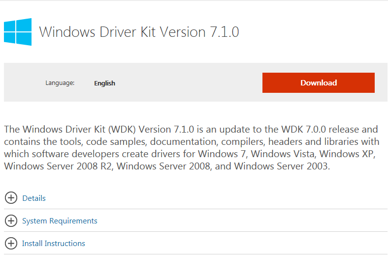 Windows driver kit что это