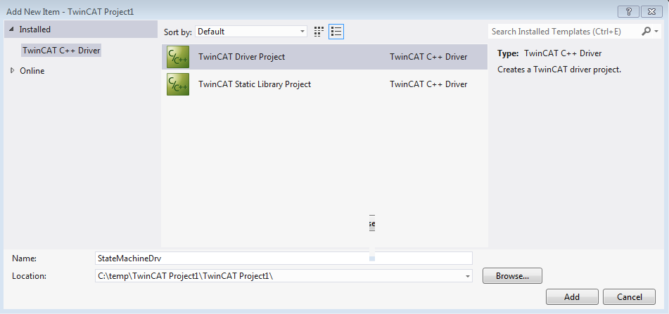 TwinCAT 3 C++ module providing methods 3: