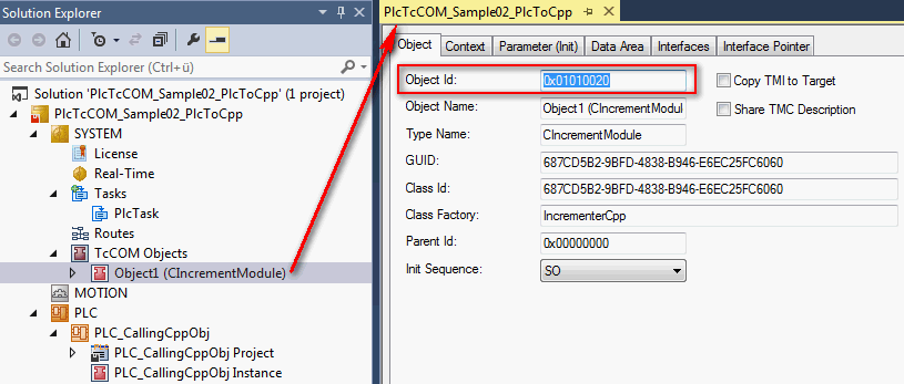 Creating an FB in the PLC that, as a simple proxy, offers the functionality of the C++ object 3: