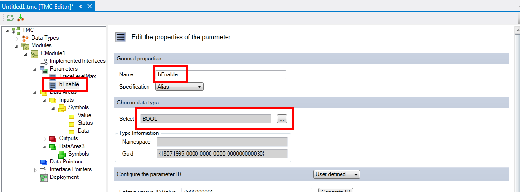 Add / modify / delete parameters 3: