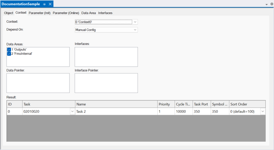 Context tab 1: