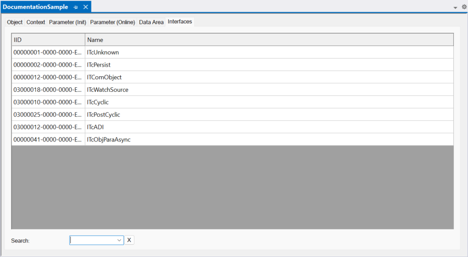 Interfaces tab 1: