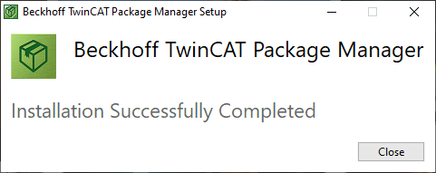 Downloading and installing TwinCAT Package Manager 1: