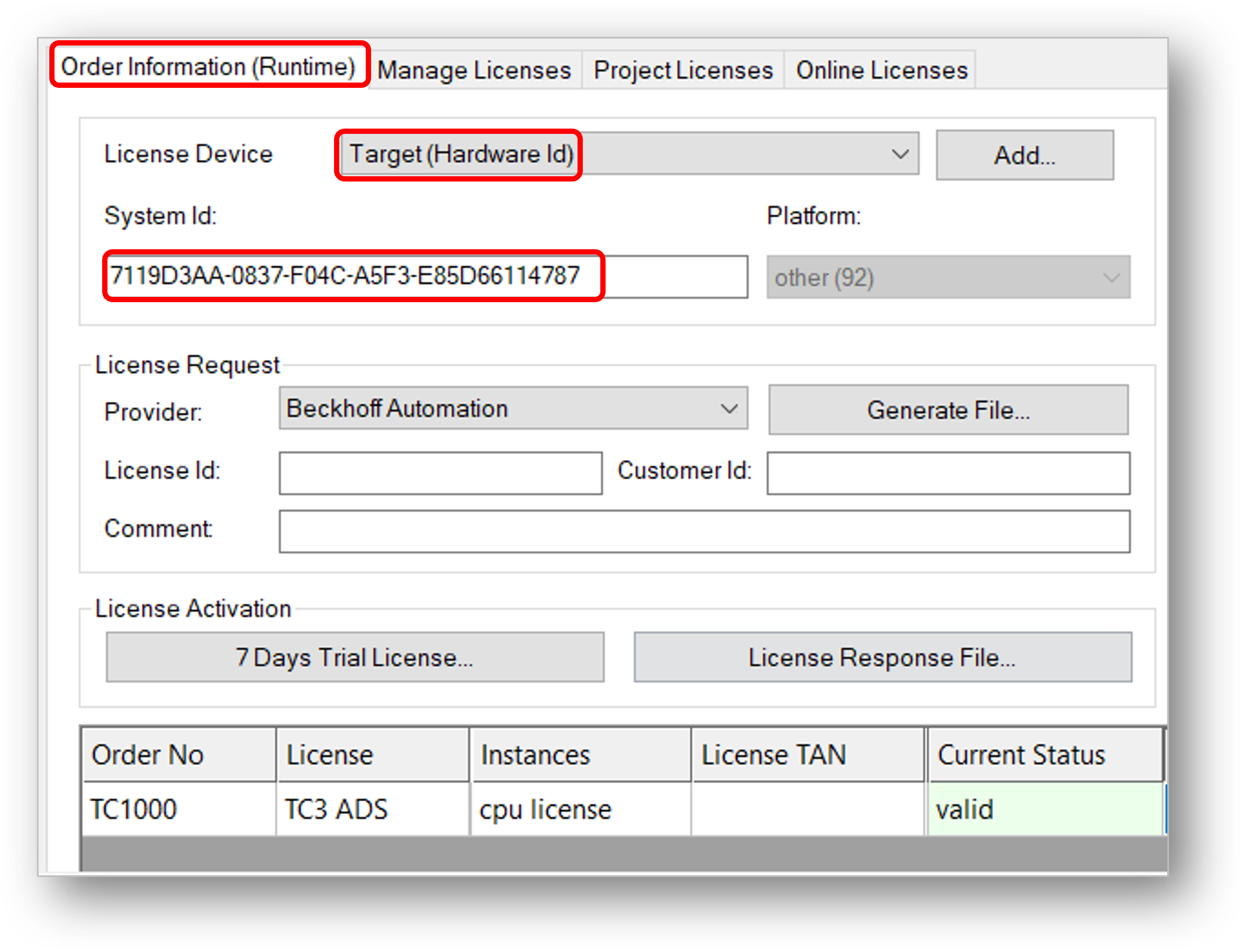 TwinCAT 3 system ID 2: