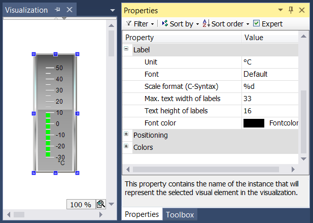 Configuration of a bar display 5: