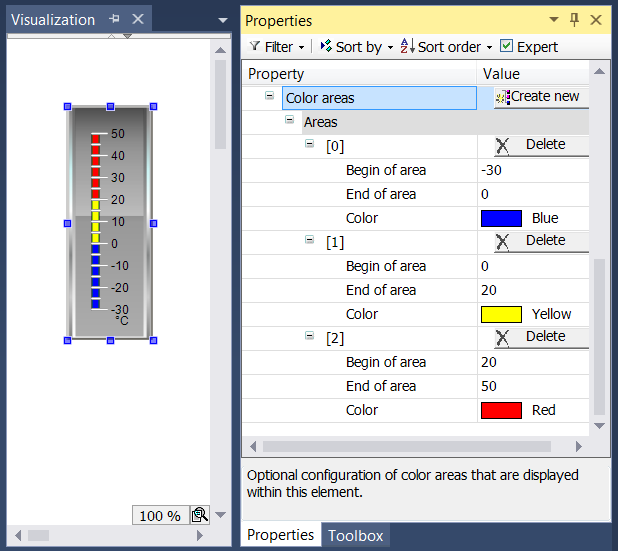 Configuration of a bar display 9: