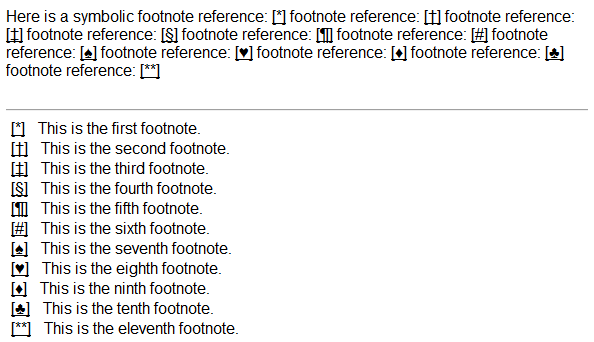 Footnote Marks