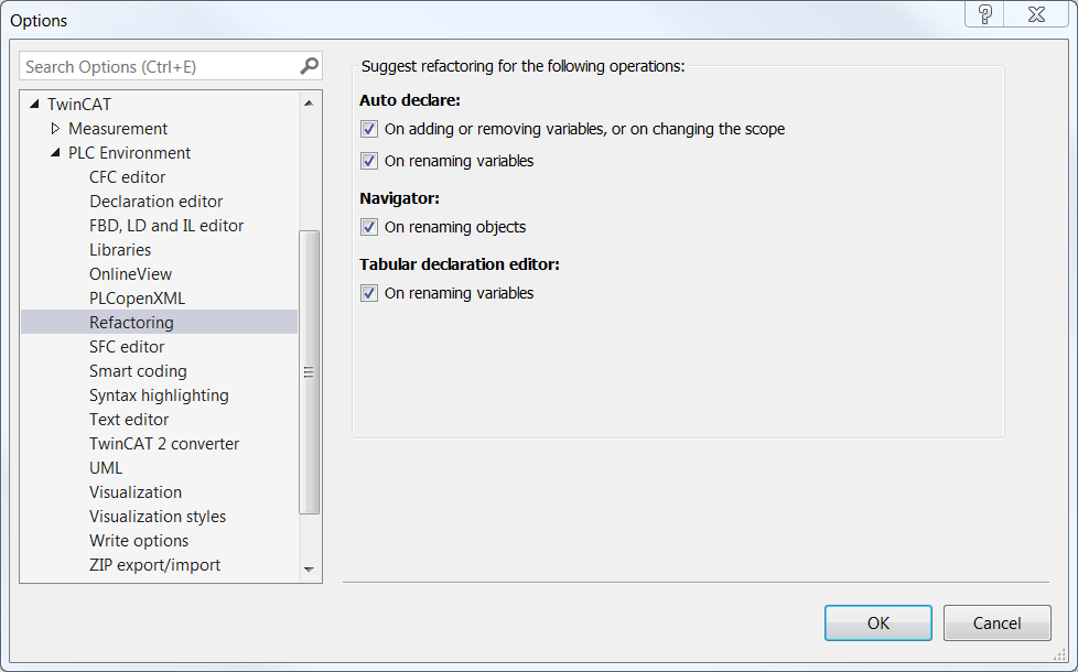 Dialog Options - Refactoring 1: