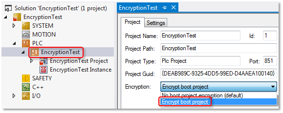 Encrypting the boot project 2: