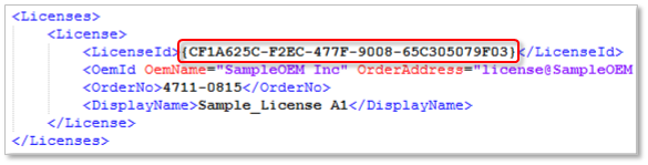 Querying the OEM application license in a PLC application 3: