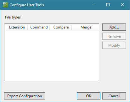 Configuration of the TcProjectCompare for use with source control 2: