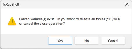 Forcing variables in the System Manager 3: