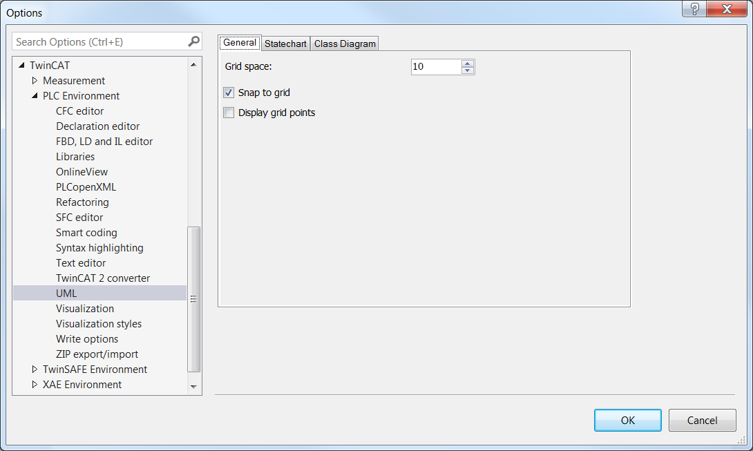 Dialog Options - UML 1: