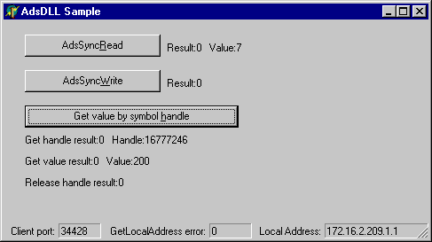 Synchronous access to PLC variables 1: