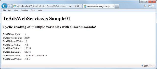Cyclic reading of multiple variables with sumcommando 2: