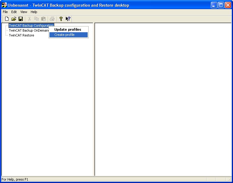 Creating a new configuration 1: