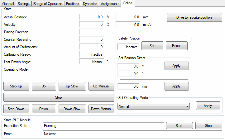 Blind Drive connected with KL2532 5: