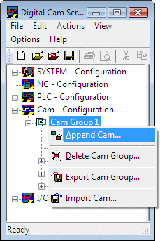 Cam configuration 1: