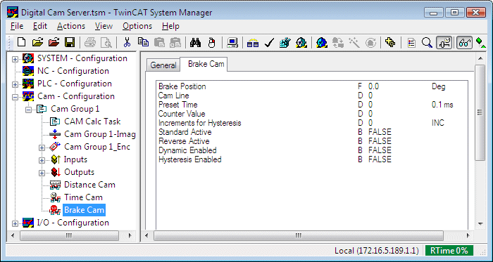 Cam configuration 5: