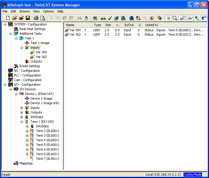Configuration with System Manager 3: