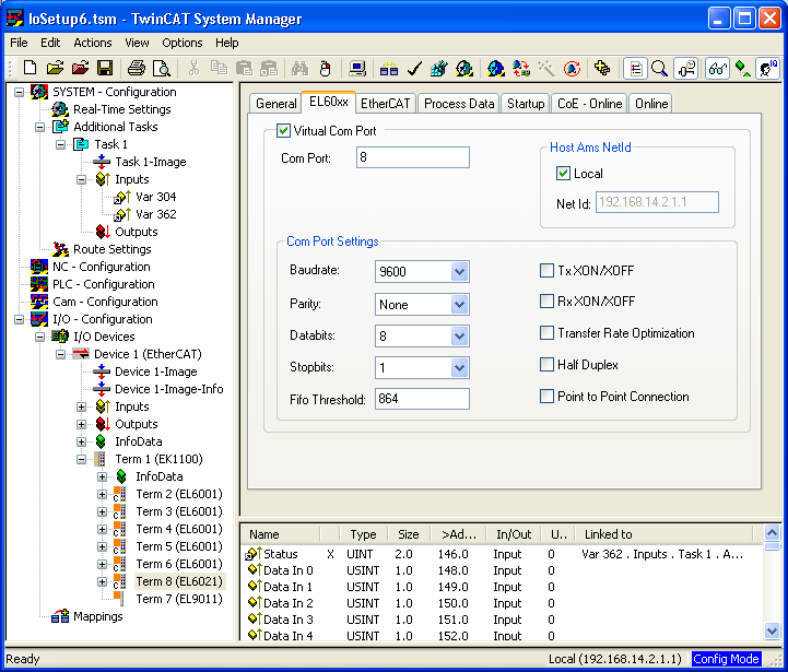 Configuration with System Manager