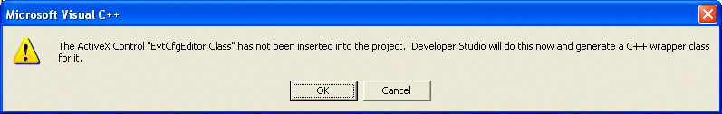 Add the TcEvtCfgEditor ActiveX into an Dialog 2: