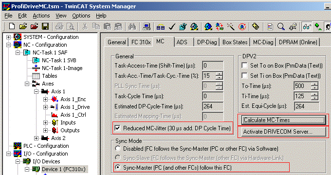 Configuration of the Profibus Master 3: