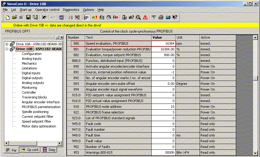 ProfiDrive Configuration 2: