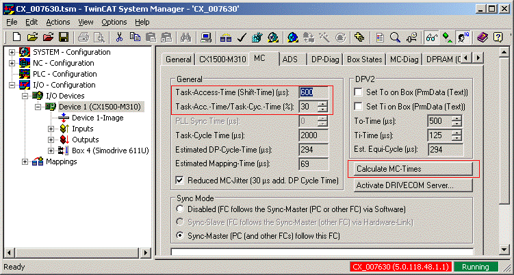 TwinCAT Configuration for CX1000 3: