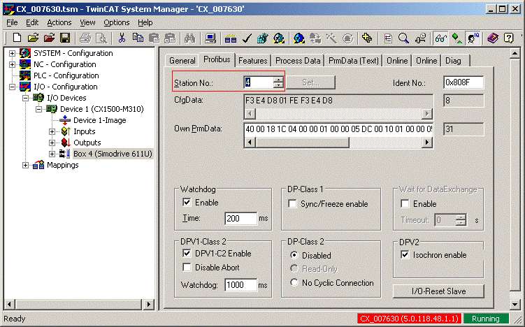 TwinCAT Configuration for CX1000 5: