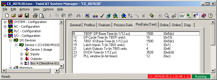 TwinCAT Configuration for CX1000 7: