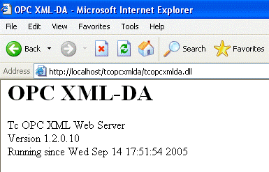Configuration OPC XML-DA on Windows 7 9: