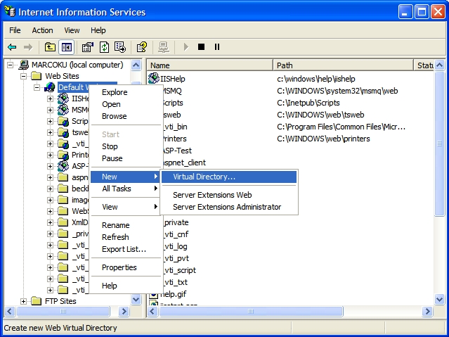 Configuration OPC XML-DA on Windows XP 2: