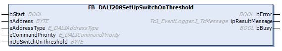 FB_DALI208SetUpSwitchOnThreshold 1: