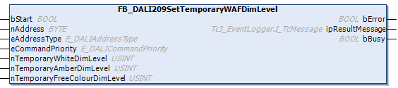FB_DALI209SetTemporaryWAFDimLevel 1: