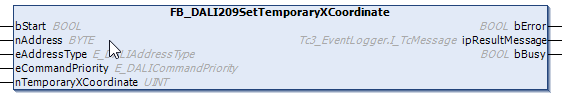 FB_DALI209SetTemporaryXCoordinate 1: