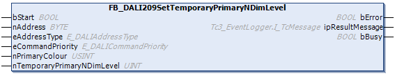 FB_DALI209SetTemporaryPrimaryNDimLevel 1: