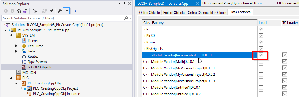 Provision of the binary C++ project (TMX) and its classes 1:
