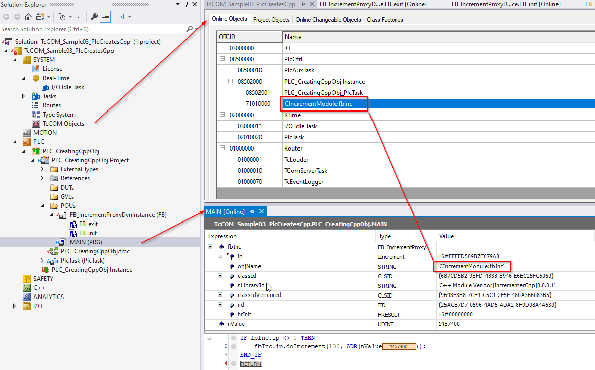 Execution of the sample project 2:
