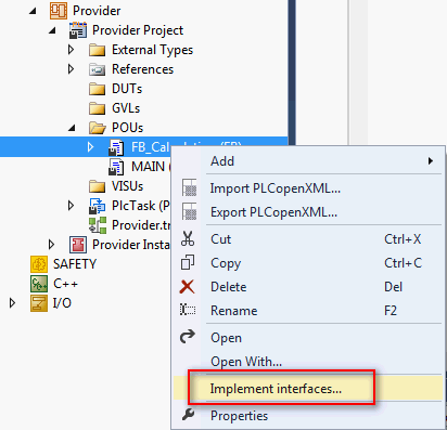Creating an FB which provides its functionality globally in the first PLC 6: