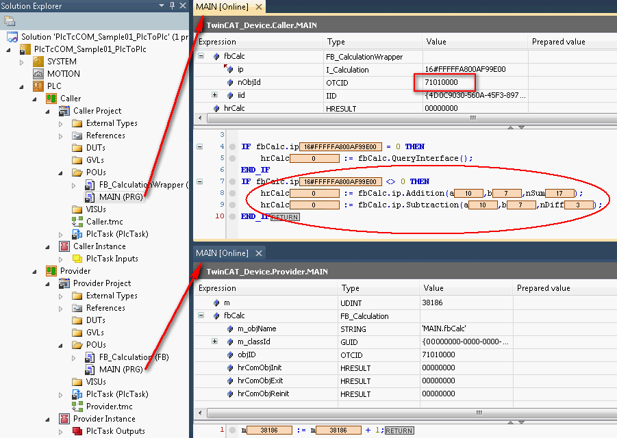 Execution of the sample project 2:
