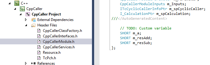 Implementation of the sample 3: