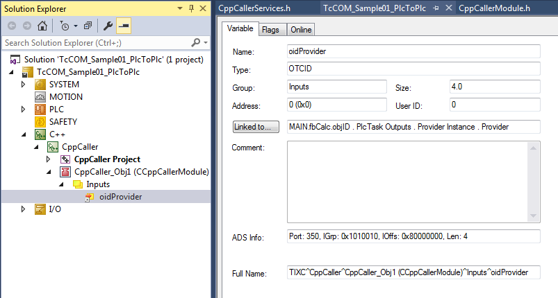 Implementation of the sample 5: