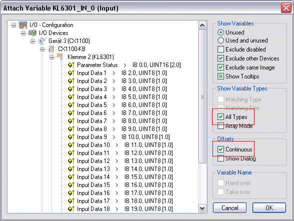 KL6301 - Linking to the TwinCAT System Manager 2: