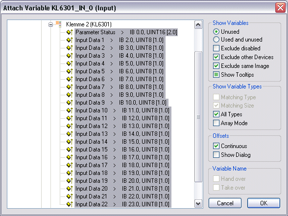 KL6301 - Linking to the TwinCAT System Manager 3: