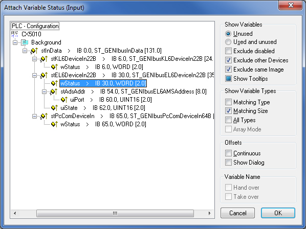 Configuration in the TwinCAT System Manager 3: