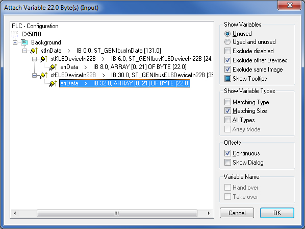 Configuration in the TwinCAT System Manager 5: